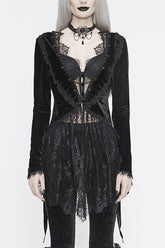 Black Knitted Mini Womens Jacket Dress